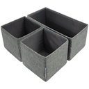 Schubladen-Organizer 3er-Set Grau