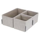 Schubladen-Organizer 3er-Set Beige