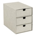 Kommode 3-Schubladen Beige
