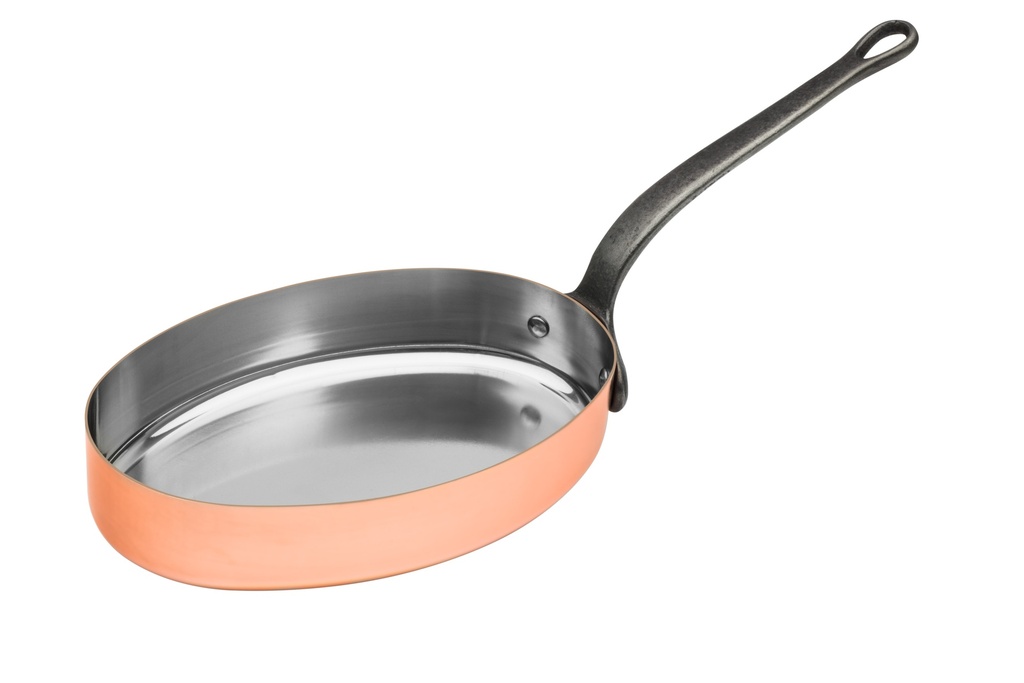 Ovale Kupferpfanne 20 cm