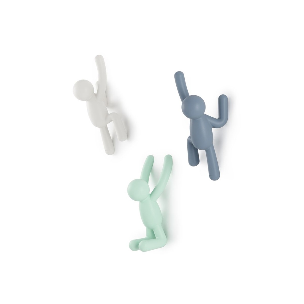 Buddy Wandhaken 3er-Set Pastell-Mix
