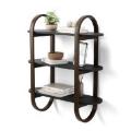 Bellwood Wandregal Schwarz/Walnuss
