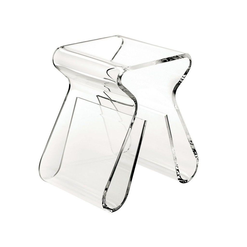 Magino Hocker mit Zeitschriftenablage Transparent