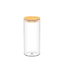 Glas mit Bambusdeckel 10x23 cm 1500 ml
