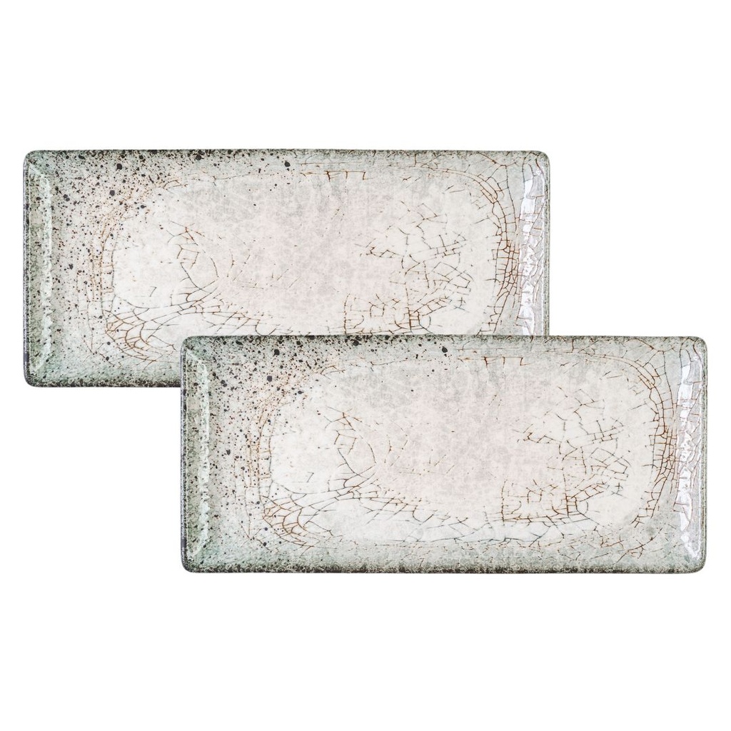 Flache rechteckige Platte 33x15 cm