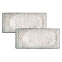 Flache rechteckige Platte 33x15 cm
