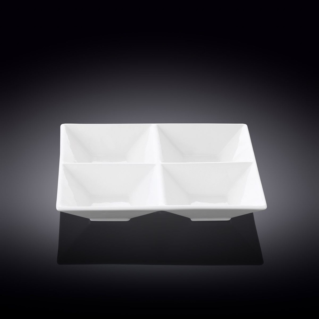 Geteilte quadratische Schale 20x20 cm