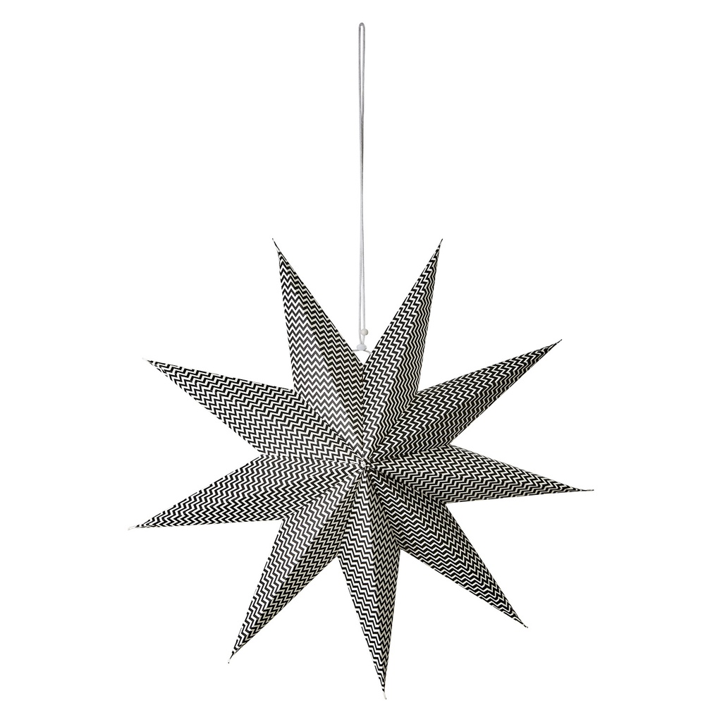 Stern L Schwarz/weiß D60 cm