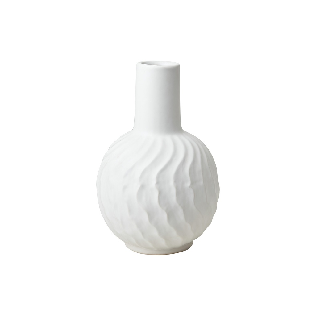 COCOS Urne M Weiß D10/17xH26 cm Stein