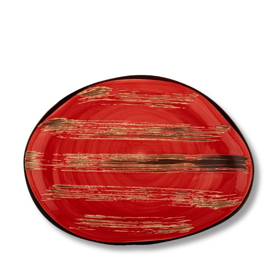 Scratch Teller 33x24,5 cm rot
