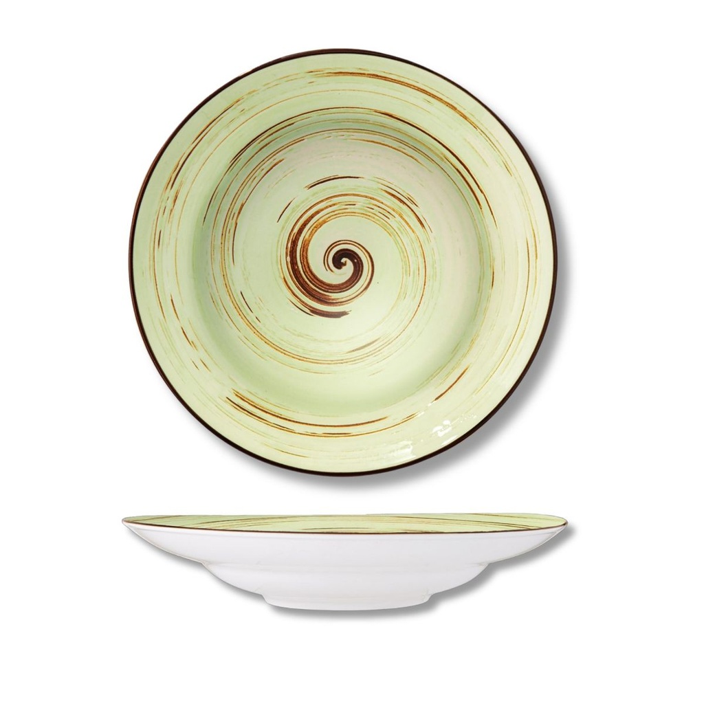 Spiral tiefer Teller 25,5 cm 350 ml pistazie