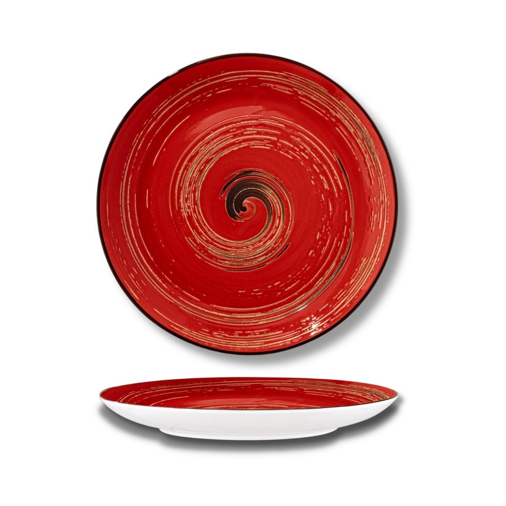Spiral Speiseteller 25,5 cm rot