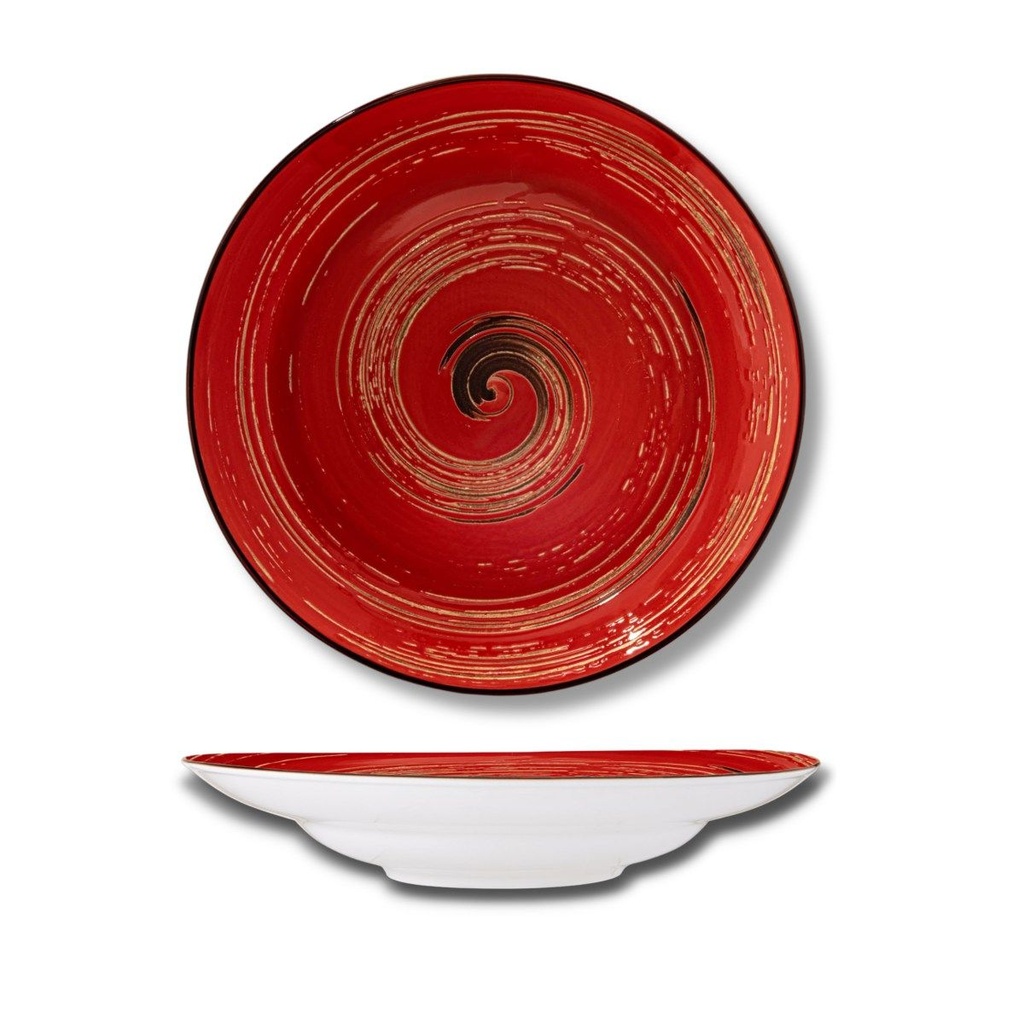Spiral tiefer Teller 25,5 cm 350 ml rot