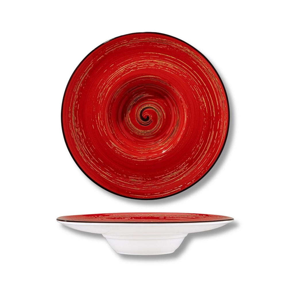 Spiral tiefer Teller 24 cm 200 ml rot