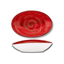 Spiral ovale Schale 25x16,5x6 cm rot