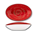 Spiral ovale Schale 30x19,5x7 cm rot