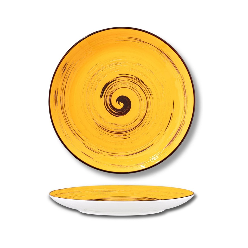 Spiral Speiseteller 25,5 cm gelb
