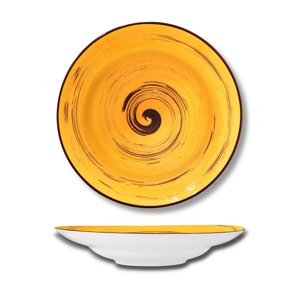 Spiral tiefer Teller 25,5 cm 350 ml gelb