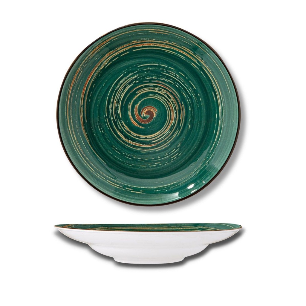 Spiral tiefer Teller 25,5 cm 350 ml grün