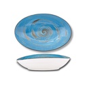 Spiral ovale Schale 25x16,5x6 cm blau