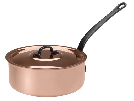 [203012] Kupfer-Sauteuse Ø 24 cm, 3,0 L, mit Deckel