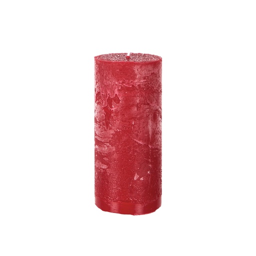 [200-150-14] COTE NORD Stumpenkerze Rot D7xH15 cm