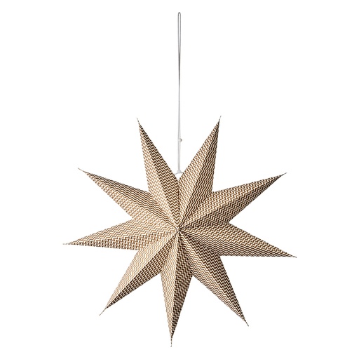 [UNI 760-402-01] Stern L Braun/weiß D60 cm